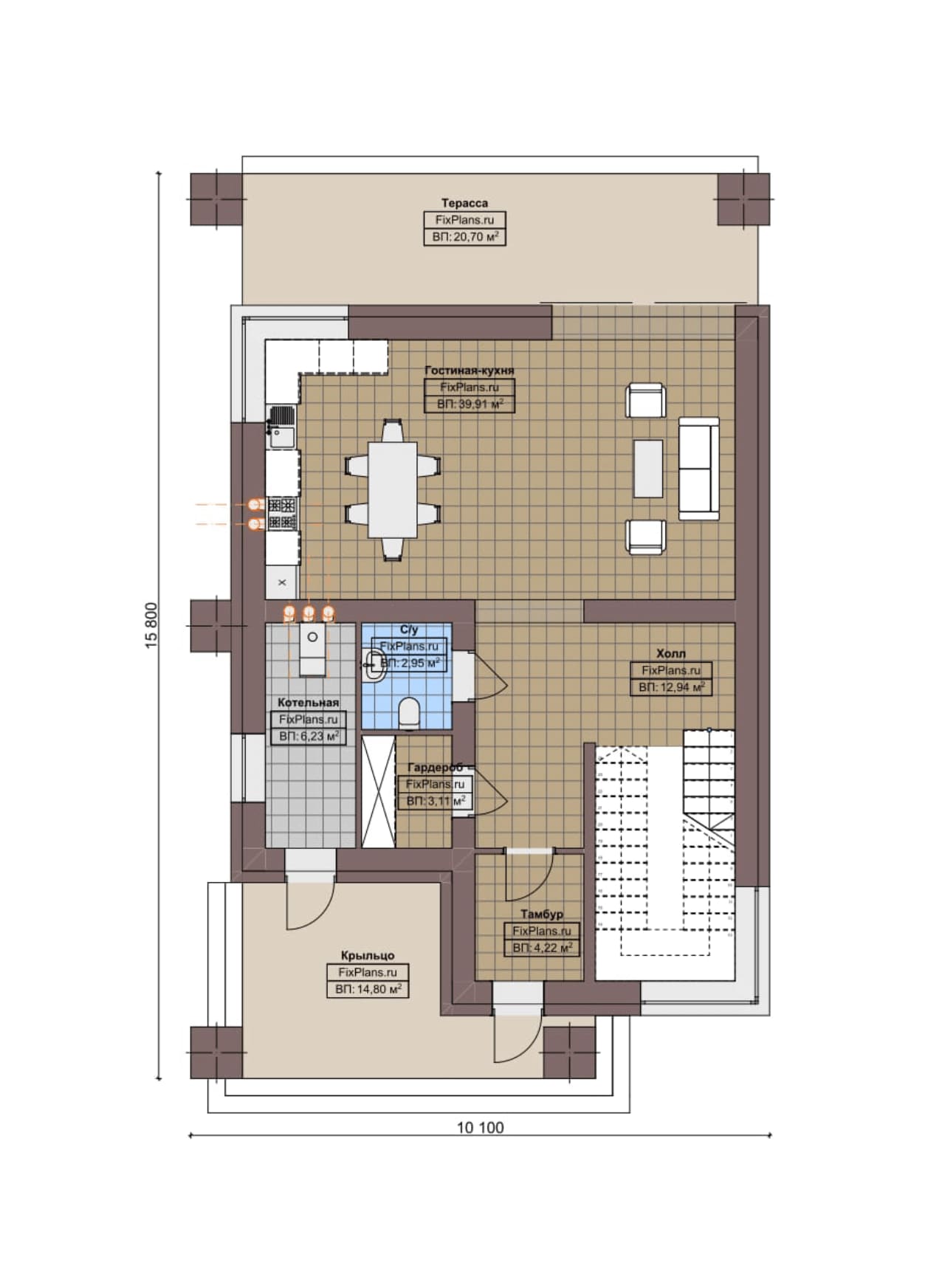 Планировка Двухэтажный дом F-6290