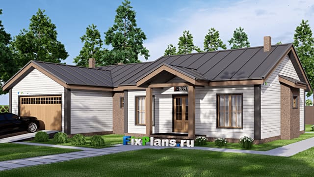 Одноэтажный дом F-16397